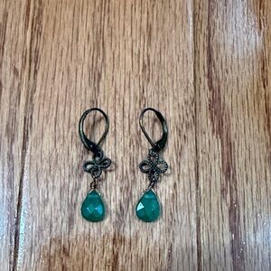 Elegant Green Drop Earrings